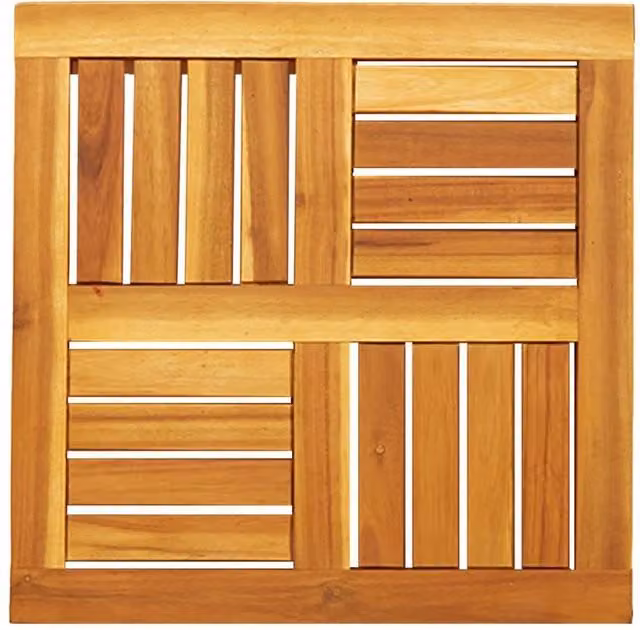 Berkfield Home Square Solid Wood Acacia Table Top in Brown, W/D/H: 50 x 50 x 2 cm – 1