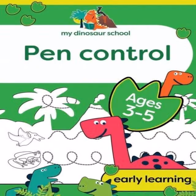 Creative Kids Studio My Dinosaur School Pen Control Tracing Book for Ages 3-5, Multicolour