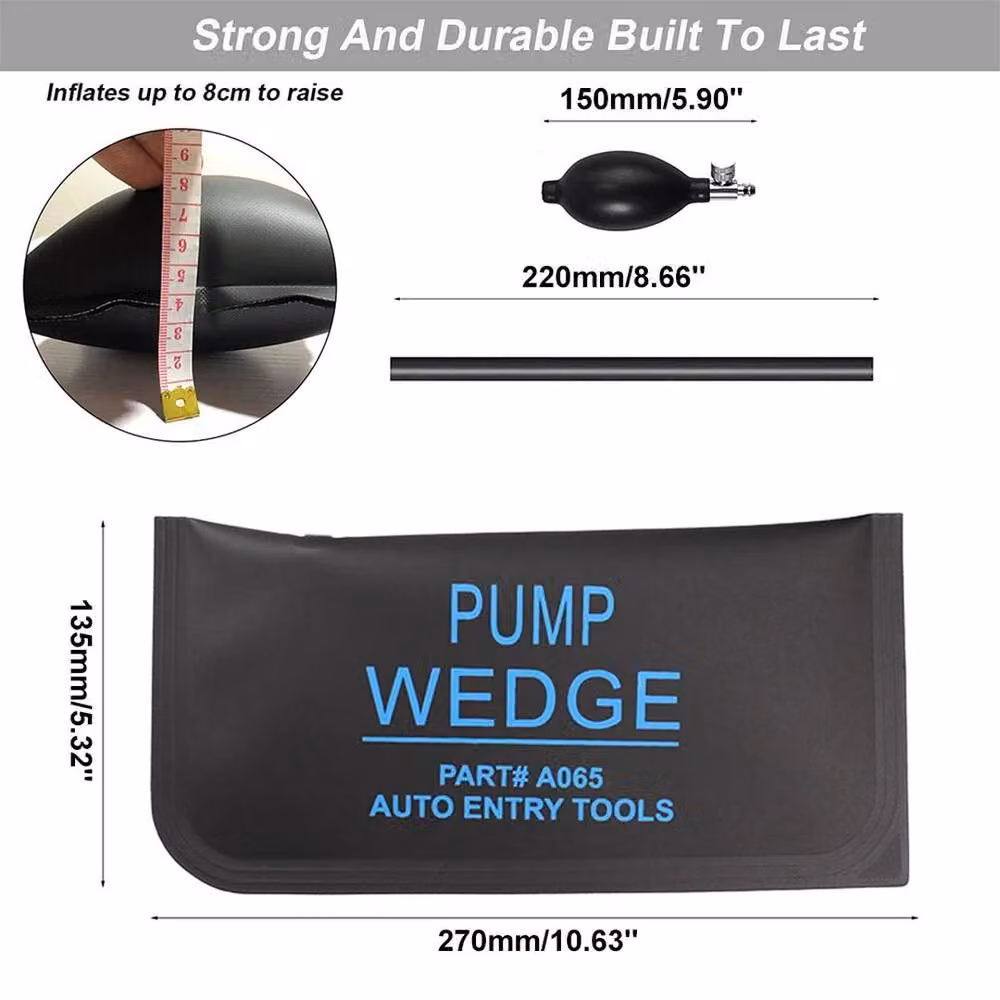 FLAVORA 4-Piece Air Wedge Bags for Window and Auto Repair, Black, W: 520 mm, L: 10000 mm – 2