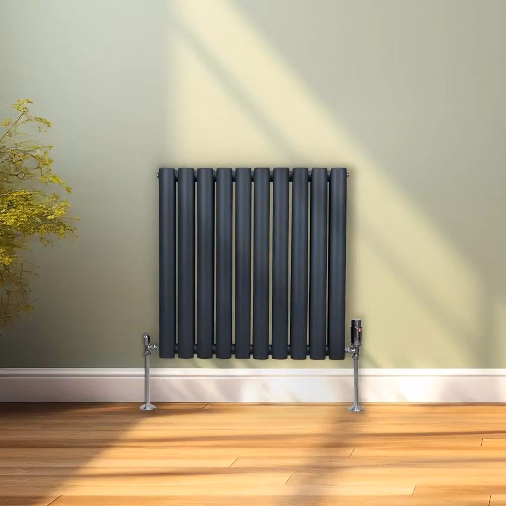 Monstershop Oval Column Radiator in Anthracite Grey, W/D/H: 60 x 60 x 60 cm – 4