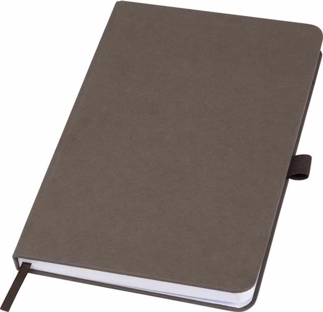 Fabiana A5 Lined Hardcover Notebook in Brown Fabric