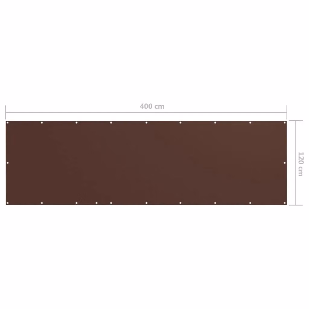 Berkfield Home Balcony Screen in Brown, W: 120 cm, W: 400 cm – 2