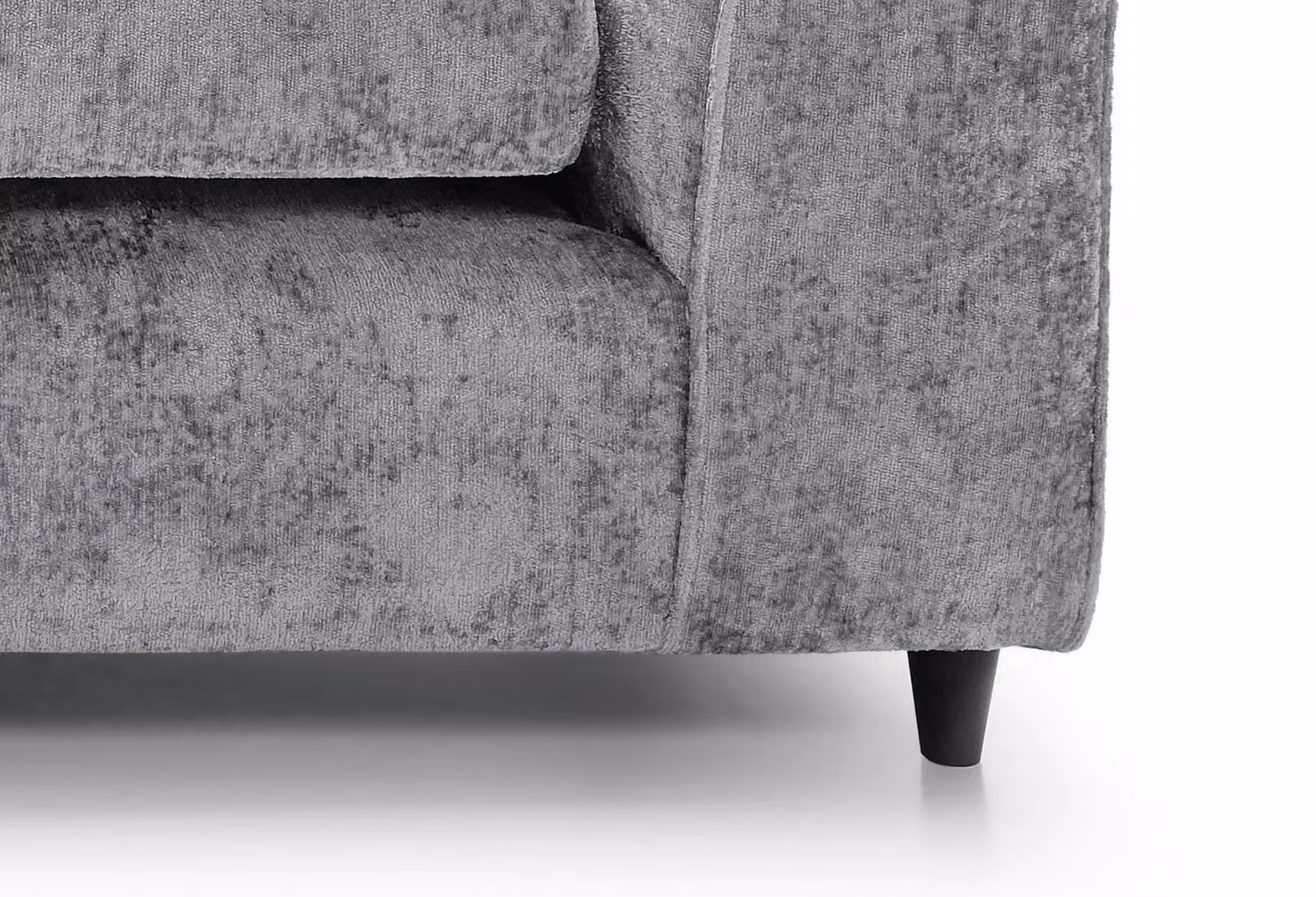 Snugg Furniture UK Limited Raven 4 Seater L-Shape Corner Sofa in Grey Plush Velvet – 2