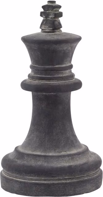 Hill Interiors Amalfi King Chess Piece in Grey Ceramic