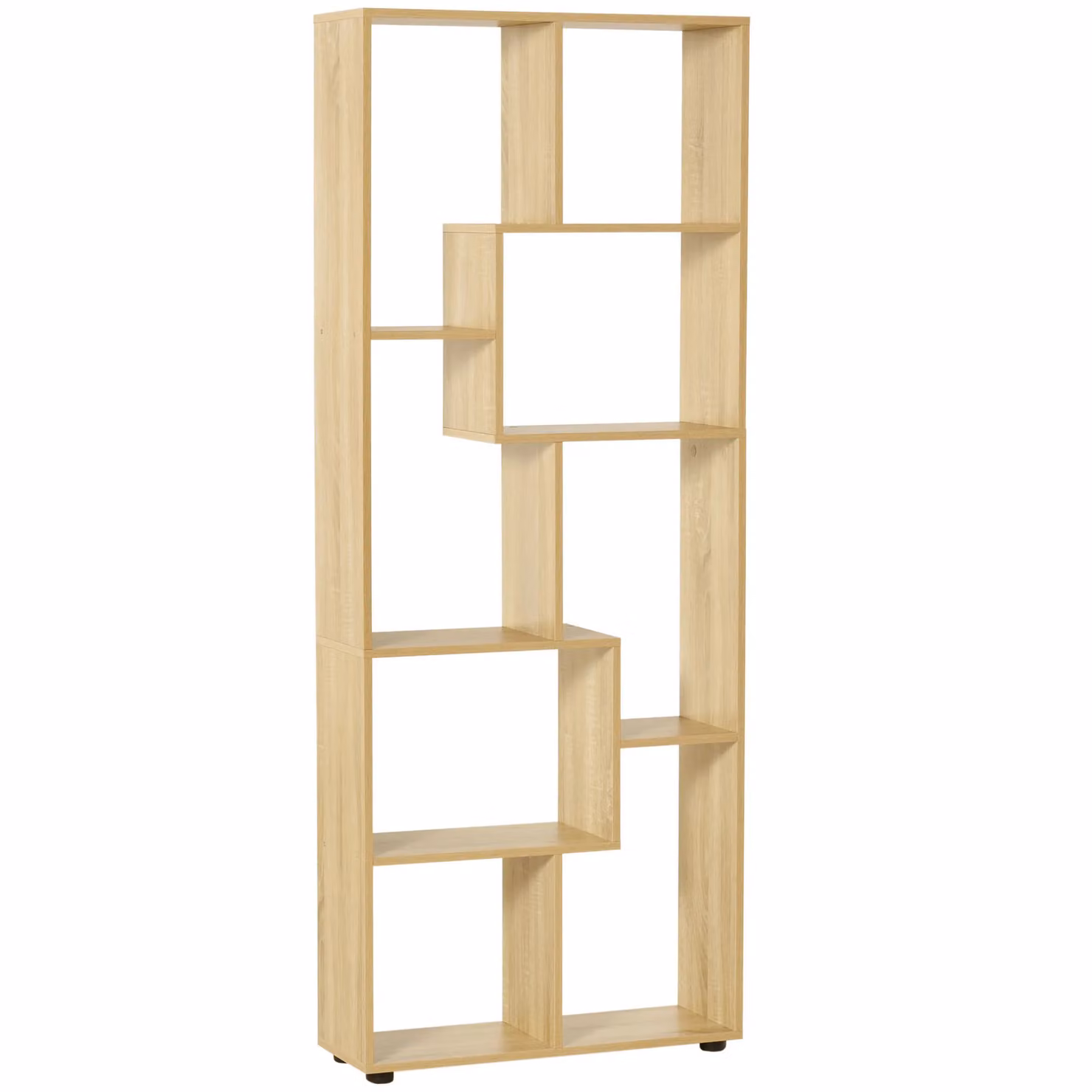 HOMCOM 8-Shelf Freestanding Bookcase in Beige – 2