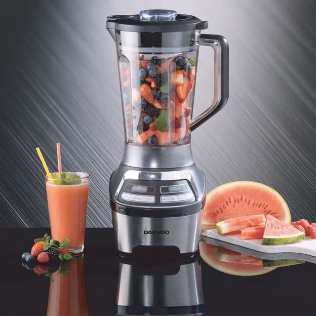 Daewoo Samurai Pro 1200W Smoothie Maker and Ice Crusher with 1.85L Jug, Black, 2L Capacity