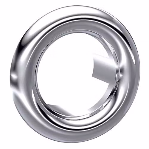 Nuie OVFL01 Modern Bathroom Overflow Cover in Silver – 1