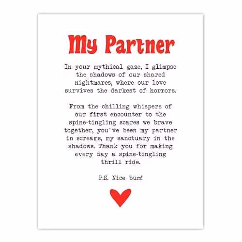 Artery8 Love Poem Horror Fan Romantic Poetry Wall Art Poster Print on Thick White Paper, 18 x 24 Inch – 1