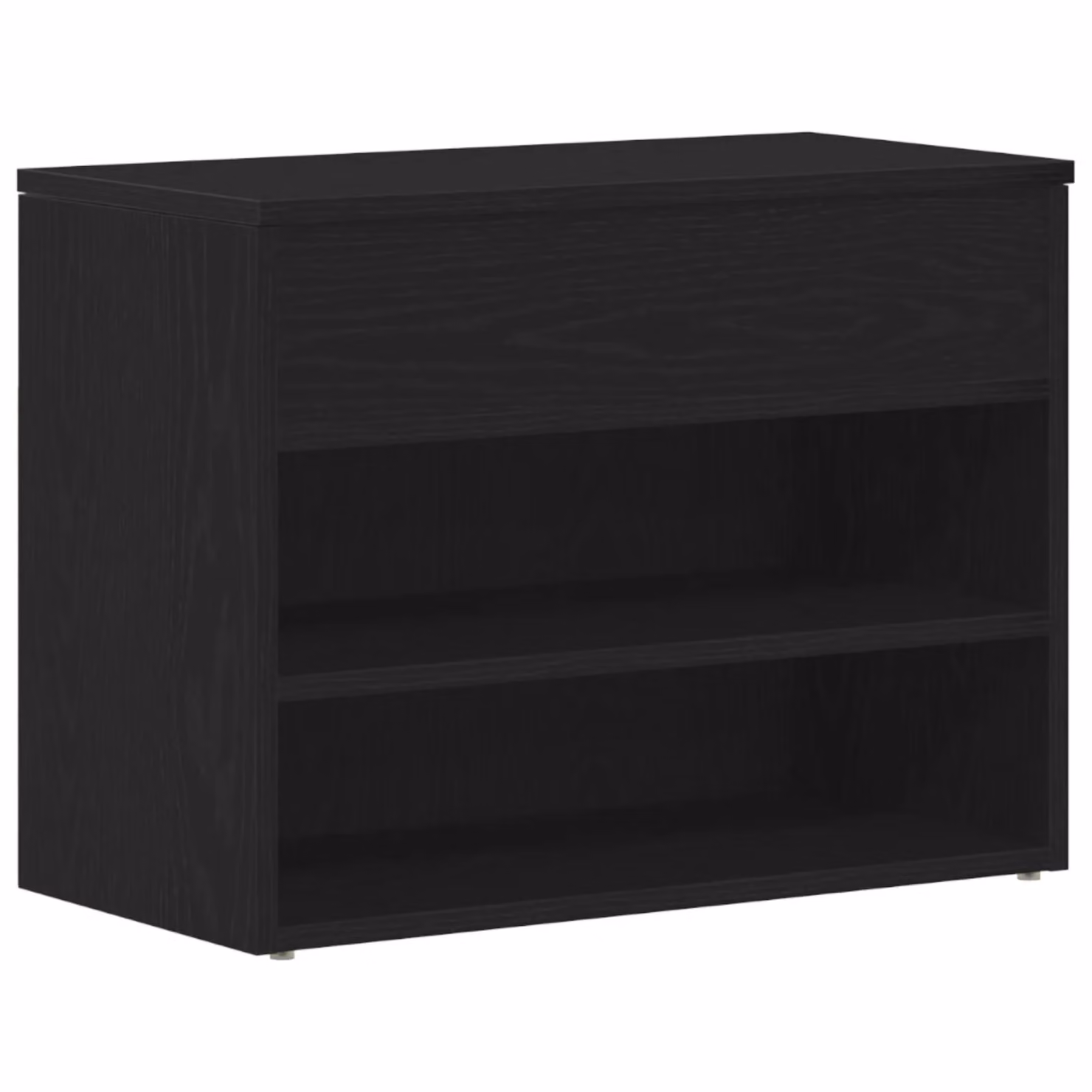 Berkfield Home Hall Bench in Black Oak with Shoe Rack, W/D/H: 60 x 30 x 45 cm – 2
