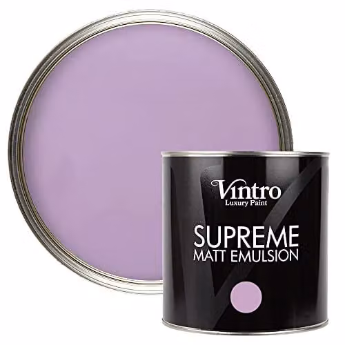 Vintro Luxury Matt Emulsion Multi Surface Paint in Dames Violet Purple, 2.5 L