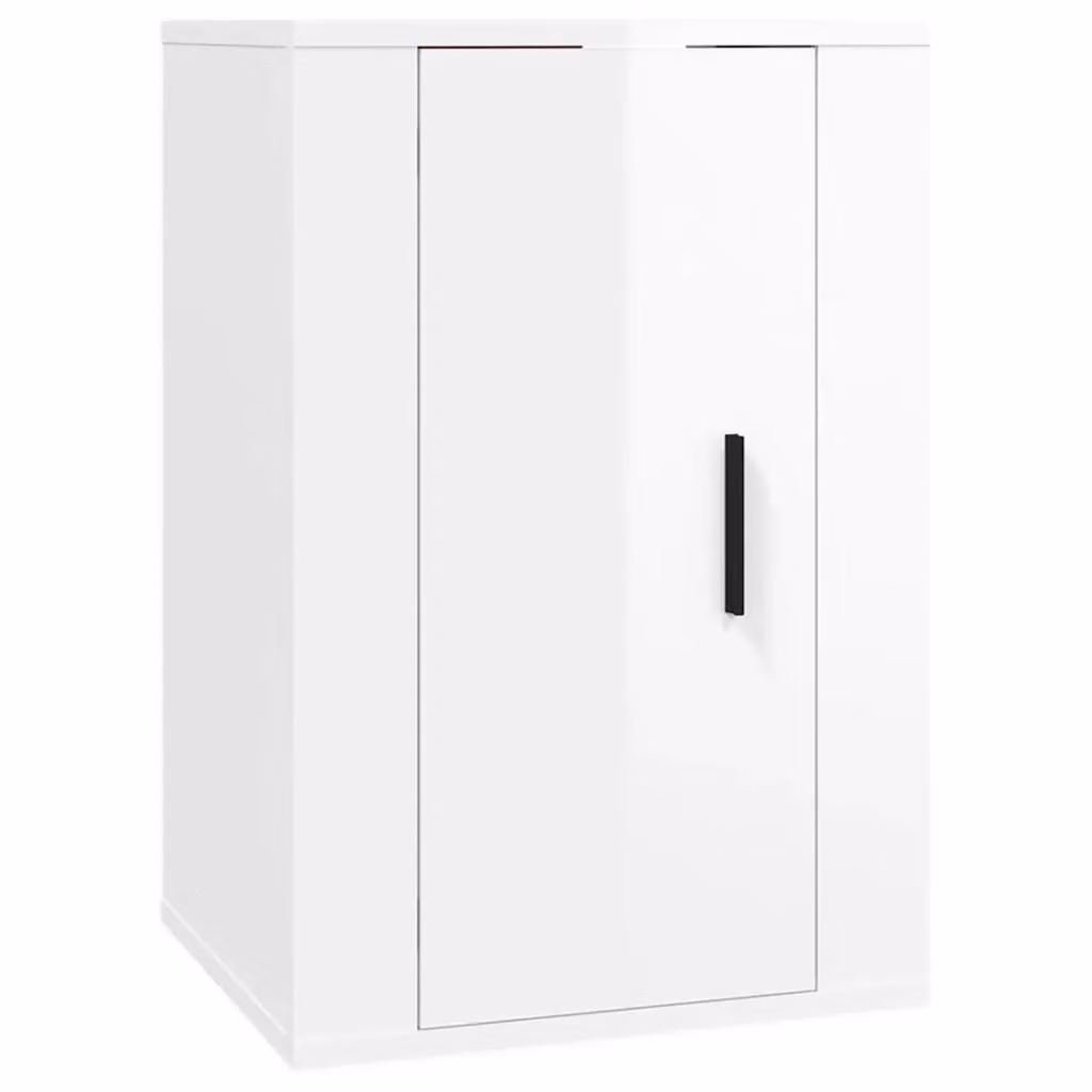 Berkfield Home Wall Mounted TV Cabinet in High Gloss White, W/D/H: 40 x 34.5 x 60 cm – 2