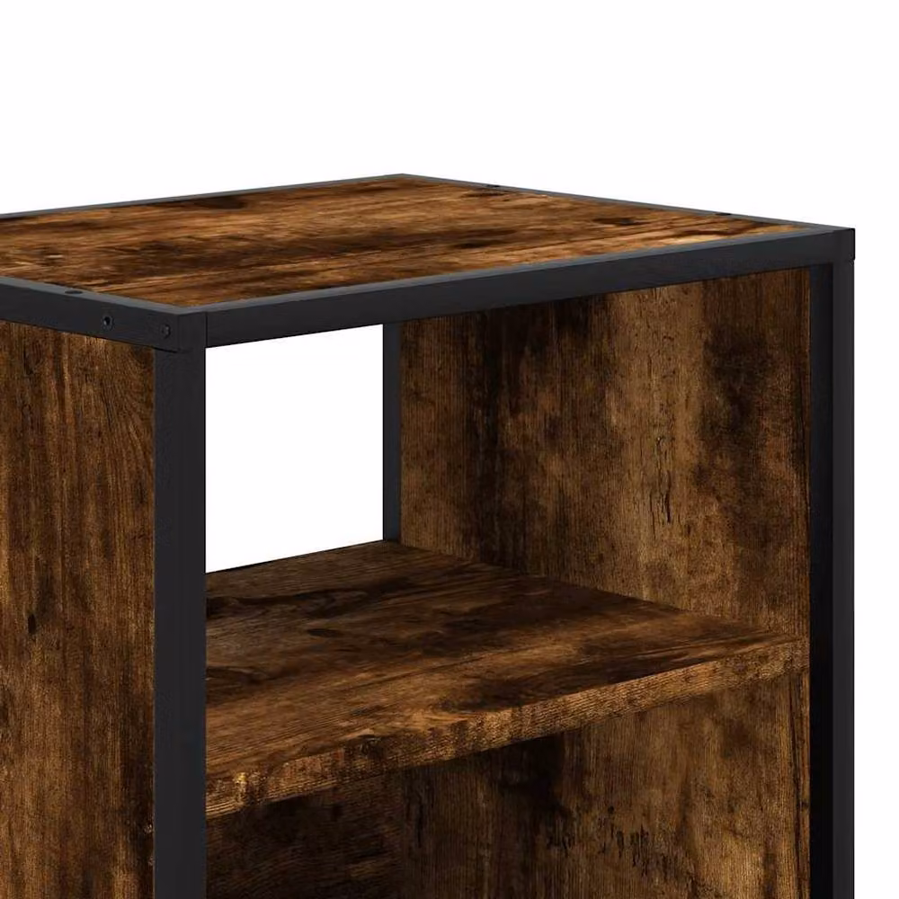 Berkfield Home Wall-mounted Bedside Cabinet in Smoked Oak Brown, W/D/H: 40 x 31 x 39.5 cm – 6