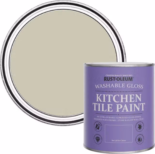 Rust-Oleum Water-Based Kitchen Tile Paint in Gloss Finish, 750ml