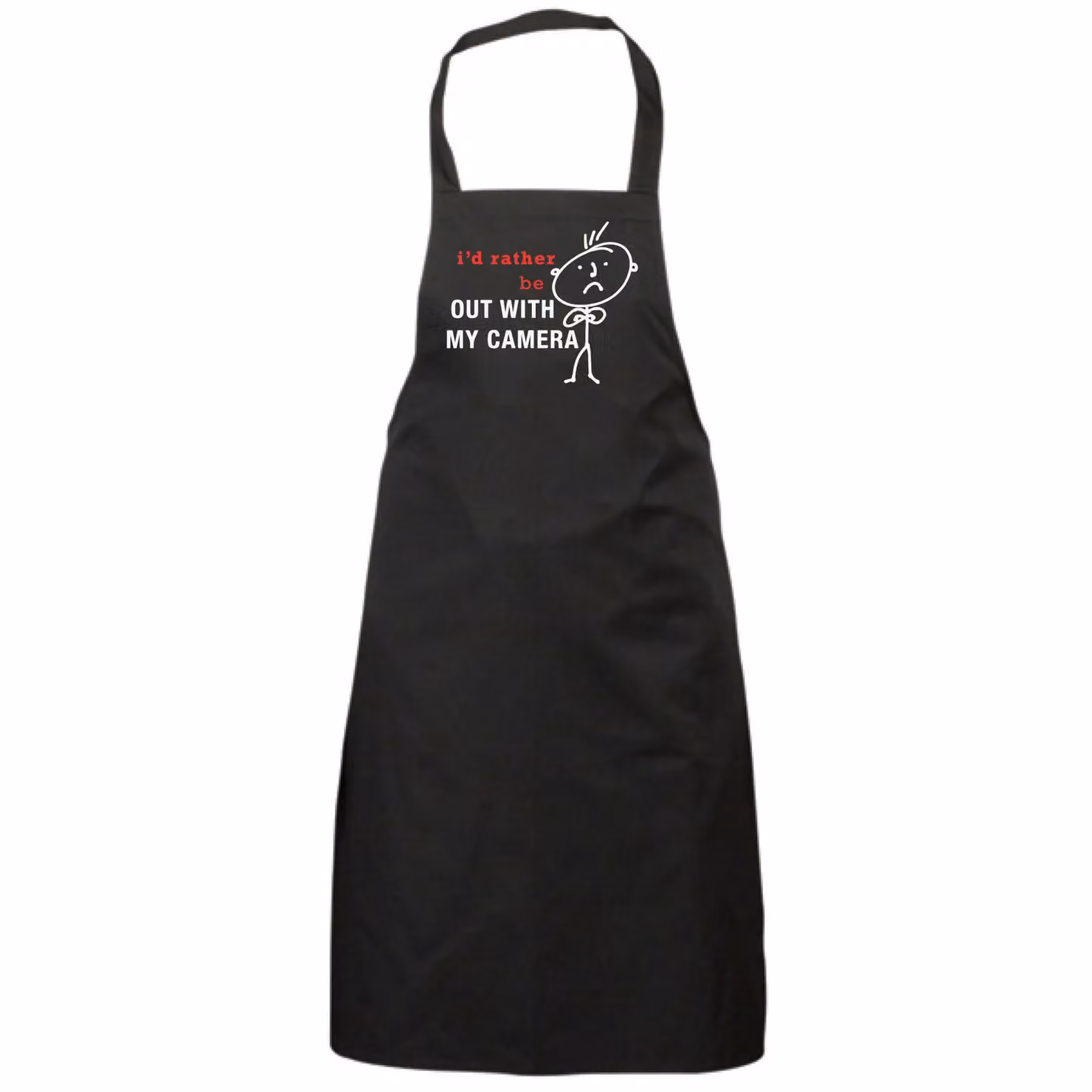60 Second Makeover Men's I'd Rather Be Out With My Camera Black Apron – 2