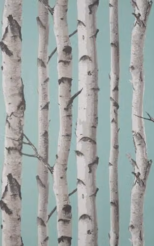 Fine Decor UK Birch Trees Blue Washable Botanical Wallpaper Roll