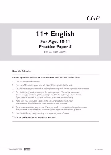 CGP 11+ GL English Practice Papers Pack 2 for Ages 10-11 with Parents Guide and Online Edition for 2026 Tests – 2