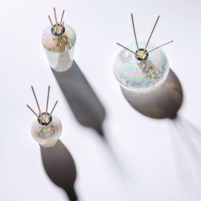Sienna Glass White Flute Multicolour Reed Diffuser