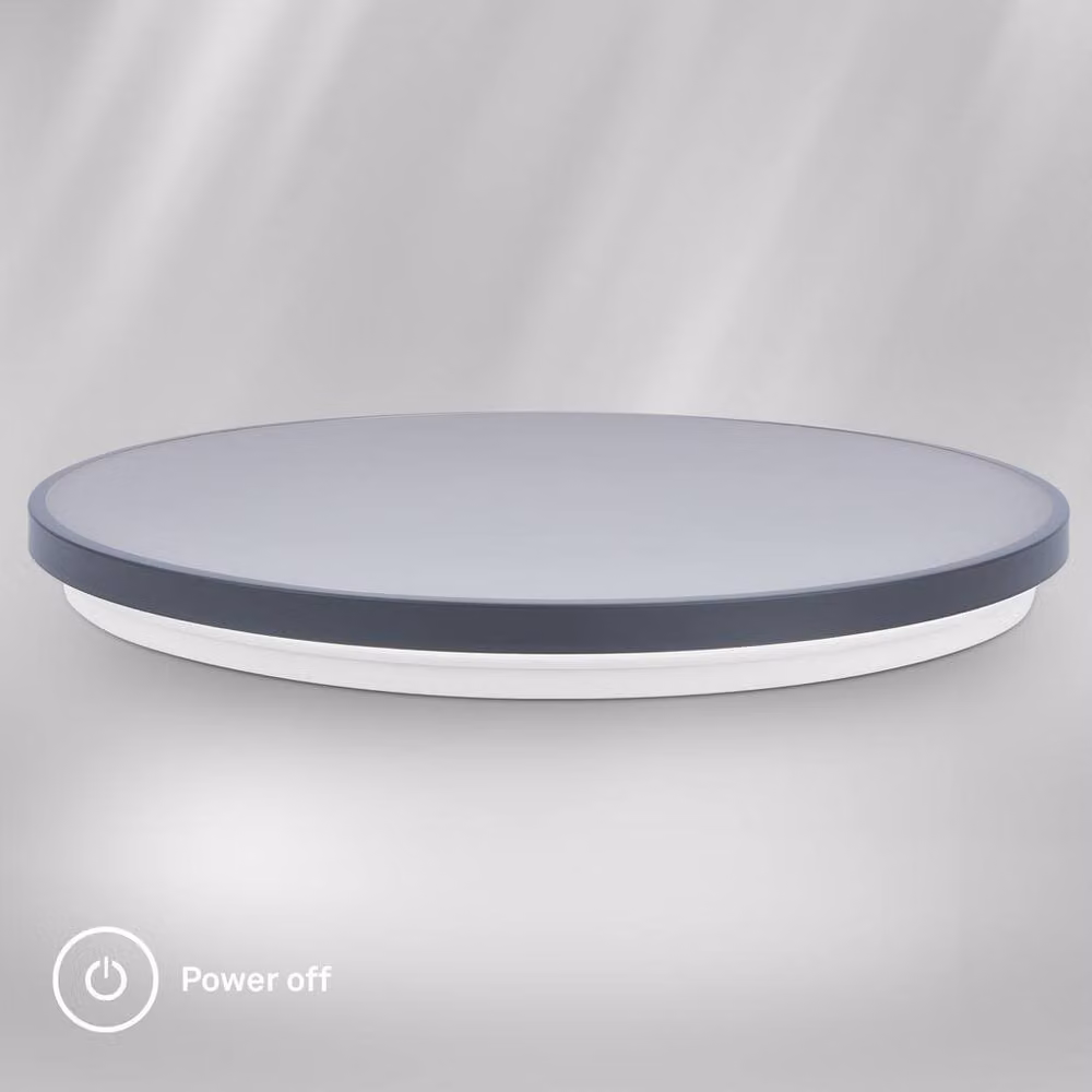 Briloner Anthracite Round LED Ceiling Light with Remote Control and CCT Dimming, Grey – 4