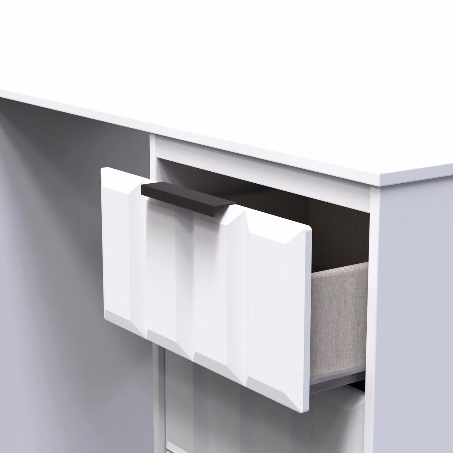 Ready Assembled 2 U Seattle 6 Drawer Kneehole Desk in White – 2