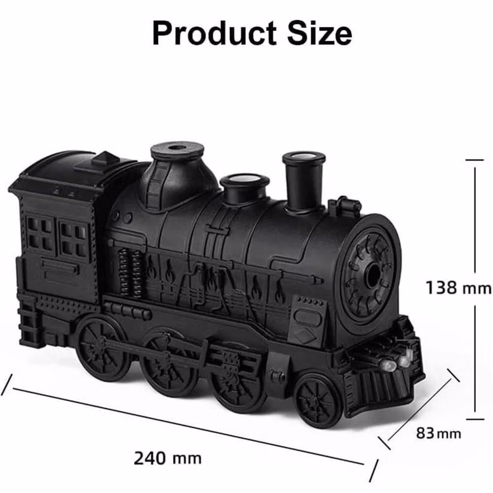 Hinsinc Train Aroma Diffuser and Humidifier with Night Light in Black, 300 ml – 2