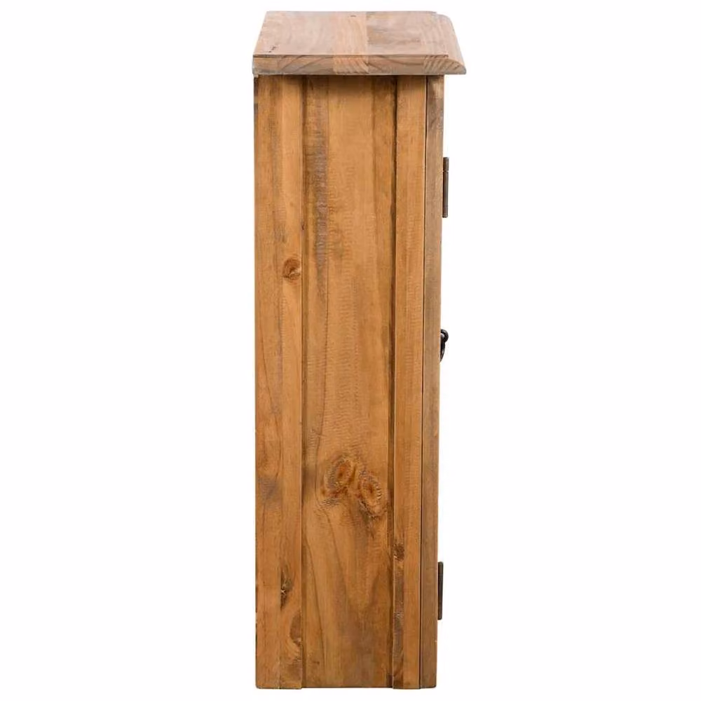 Berkfield Home Retro Solid Pinewood Bathroom Wall Cabinet in Brown, W/D/H: 42 x 23 x 70 cm – 2