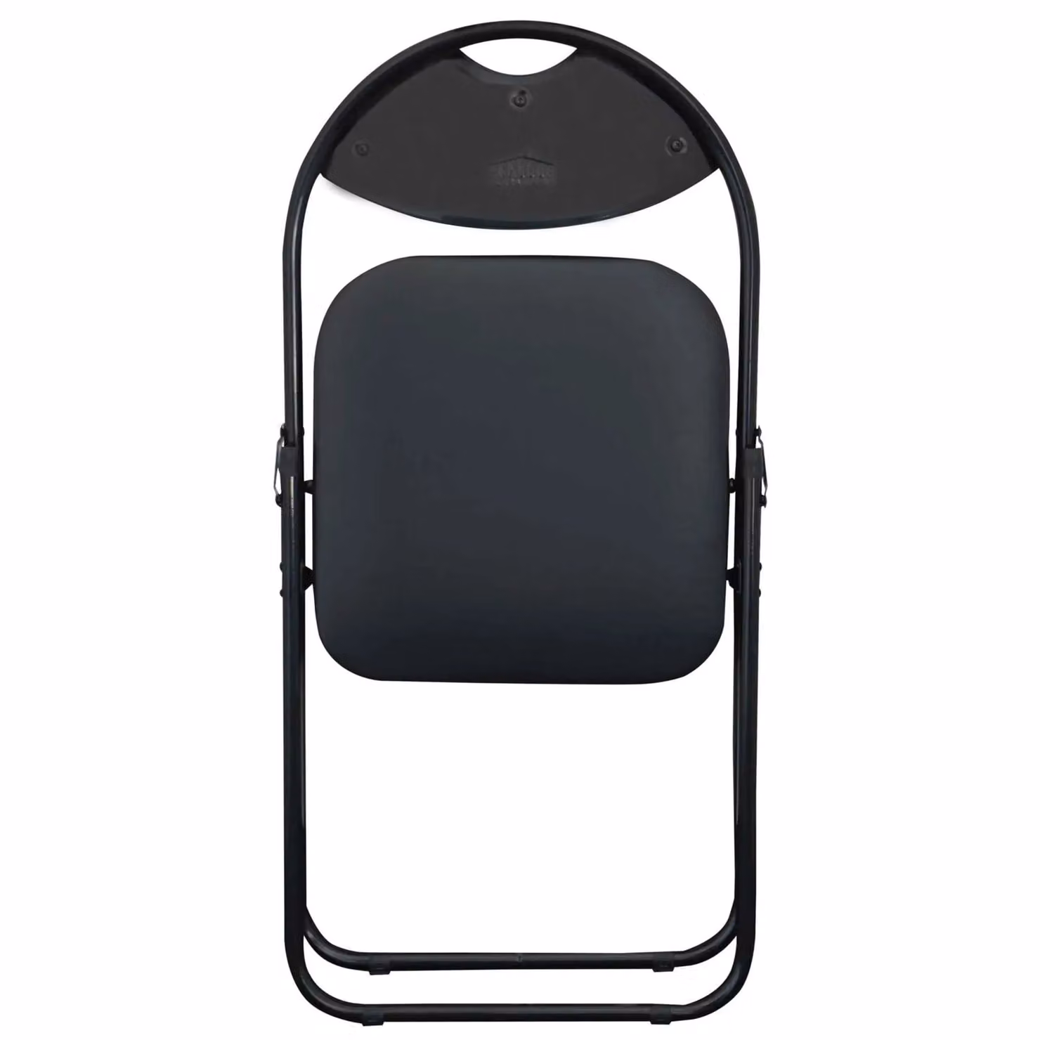 Harbour Housewares Pack of 4 Black Padded Folding Chairs with Synthetic Leather Cushions – 3