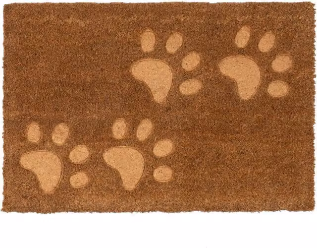Nicola Spring Brown Coir and PVC Rectangular Door Mat W: 60 cm, D: 40 cm, H: 1 cm