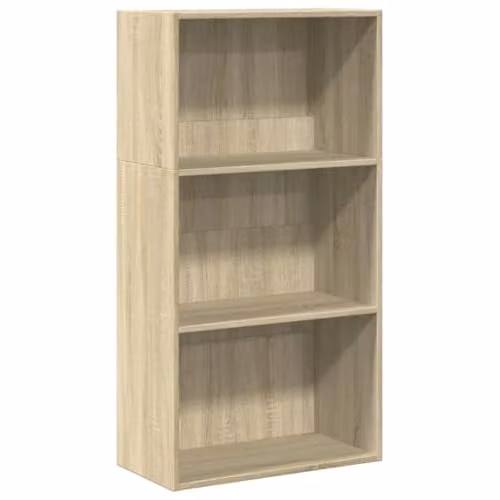 vidaXL Sonoma Oak Bookcase in Brown, W/D/H: 60 x 30 x 114 cm – 1
