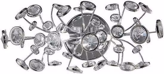 Netlighting Savanna 2-Light Wall Lamp with Grey Crystal and Polished Chrome Finish (G9)
