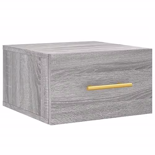 vidaXL Wall-mounted Bedside Cabinet in Grey Sonoma, W/D/H: 35 x 35 x 20 cm – 1