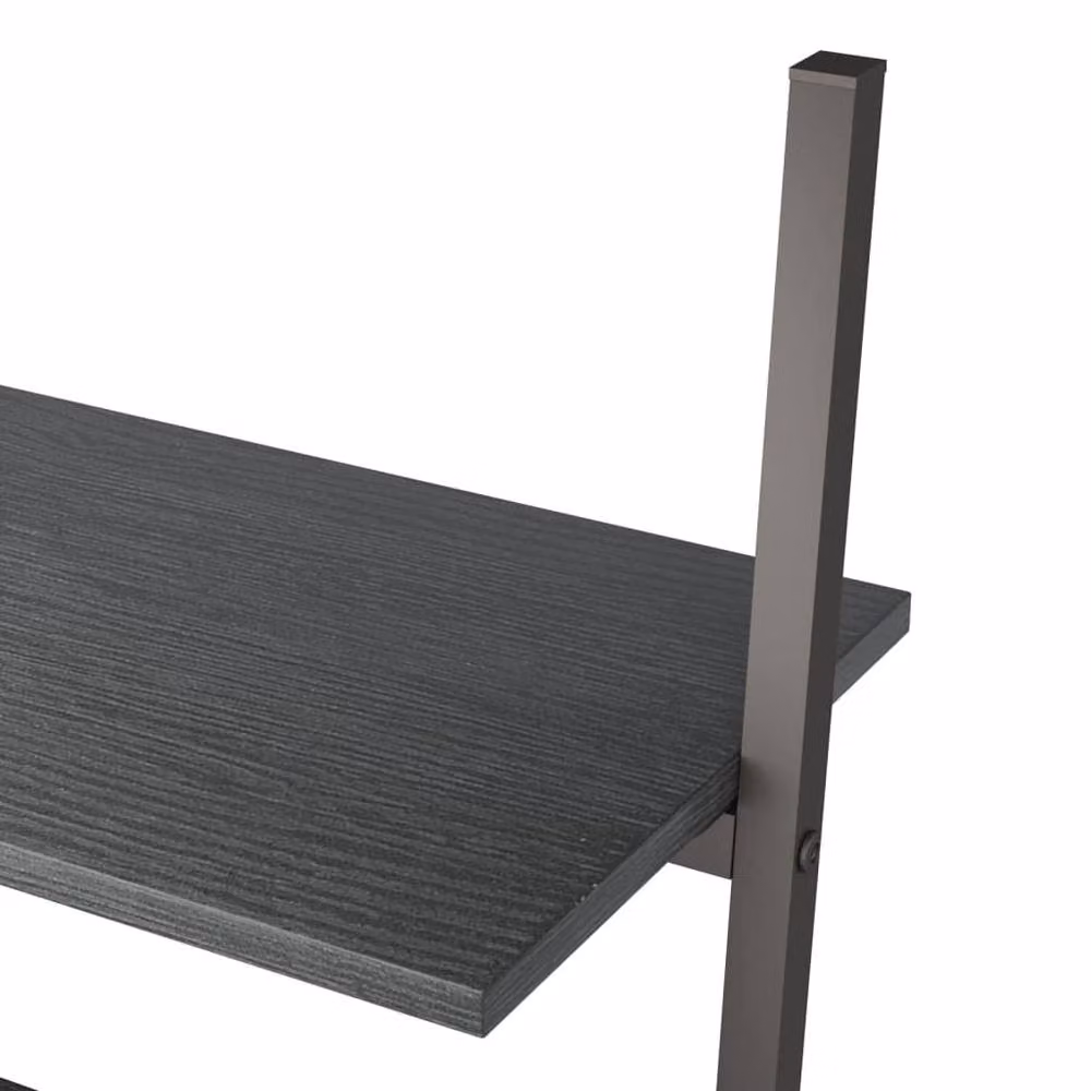 Berkfield Home Practical 5-Tier Leaning Ladder Shelf, Black, W: 64 cm, D: 34 cm, H: 185.5 cm – 4