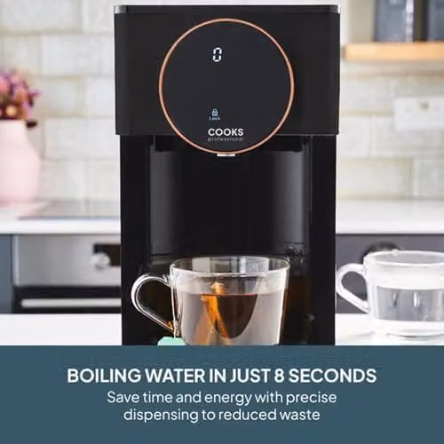 Cooks Professional Digital Hot Water Dispenser 2600W with 4L Tank in Black and Gold – 2
