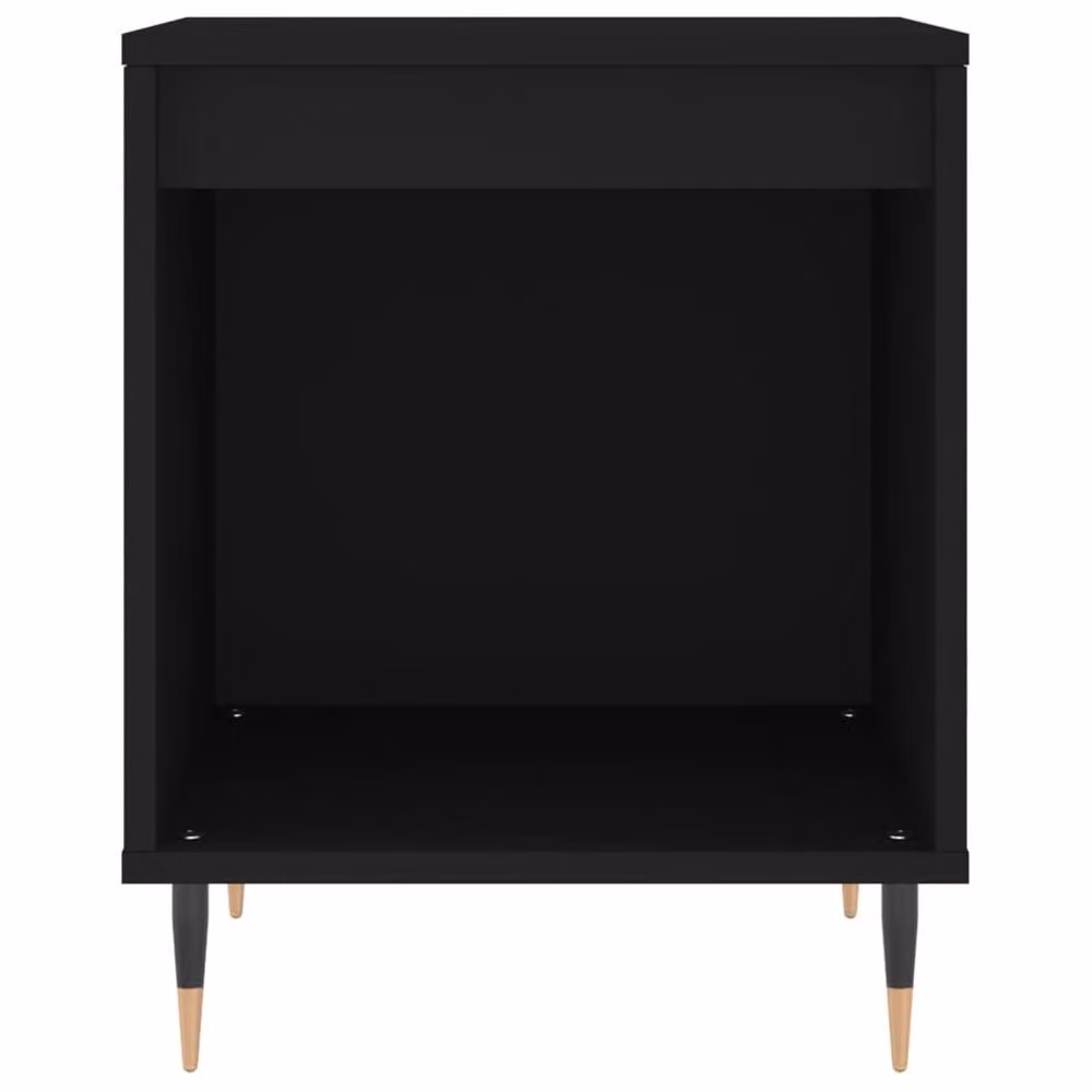 Berkfield Home Set of 2 Modern Black Bedside Cabinets, W/D/H: 40 x 35 x 50 cm – 3