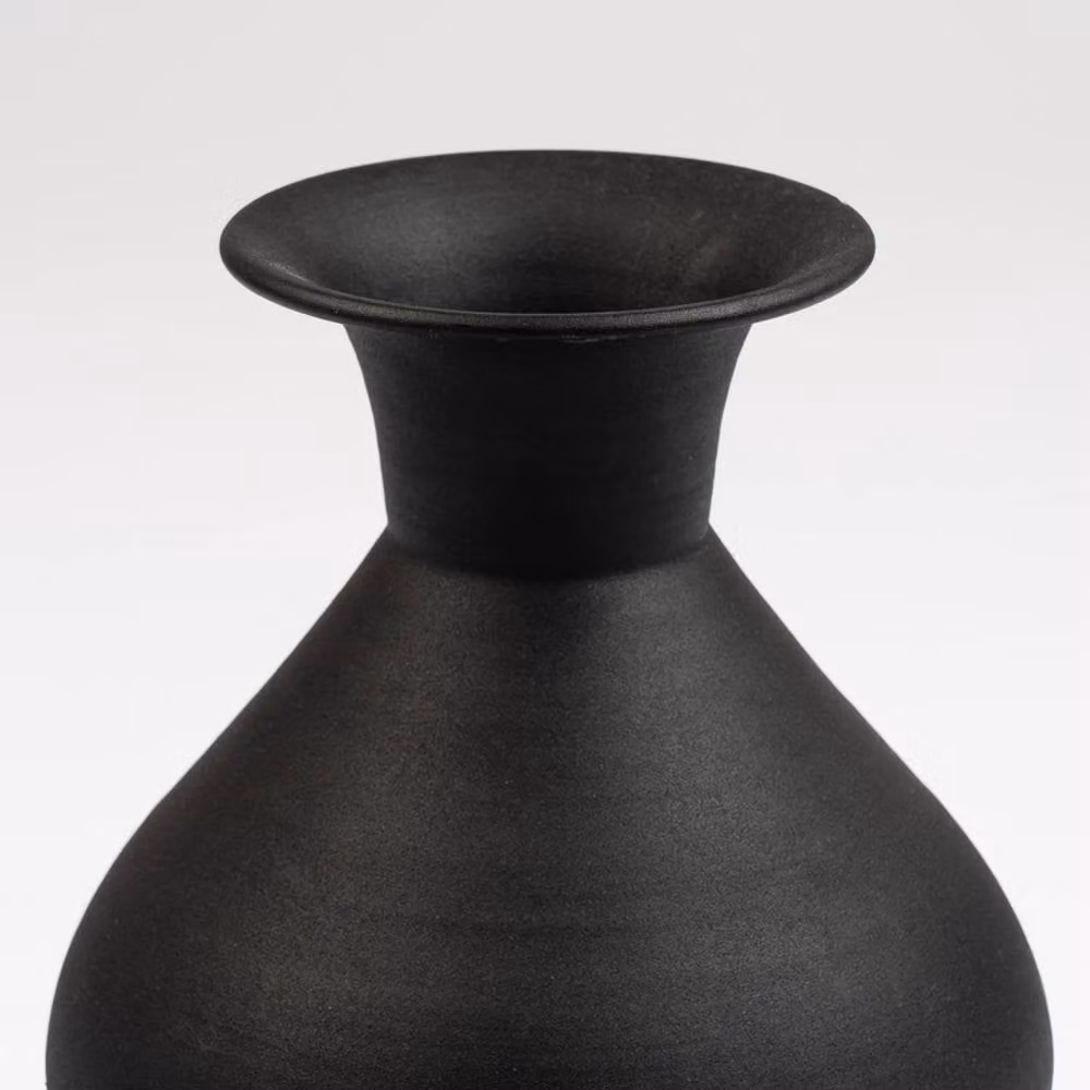 Scottish Everlastings Ltd Black Collared Tabletop Vase, Height: 30.5 cm – 2