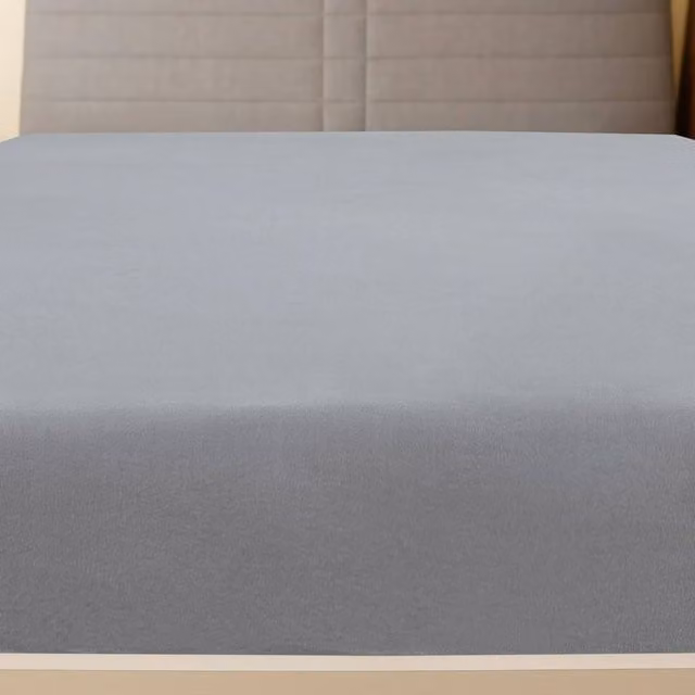 Berkfield Home Grey Cotton Jersey Fitted Sheet W/D/H: 160 x 200 cm