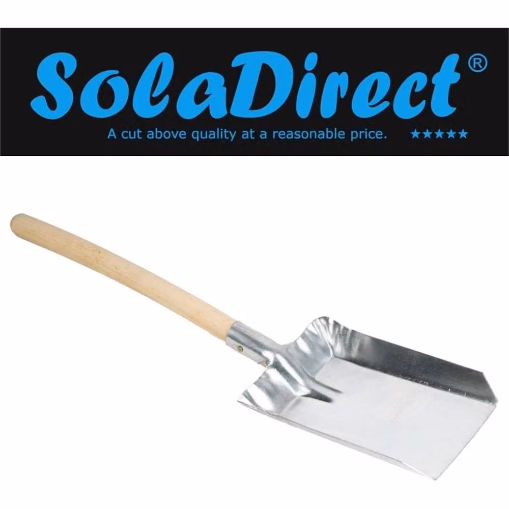 Nordara Silver Metal Coal Shovel and Wooden Handle Dustpan Fireside Tool Set – 2