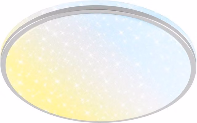 Briloner LED Ceiling Light, Dimmable Round Bathroom Lamp with Remote Control and CCT, Silver, Diameter: 33 cm, 22W