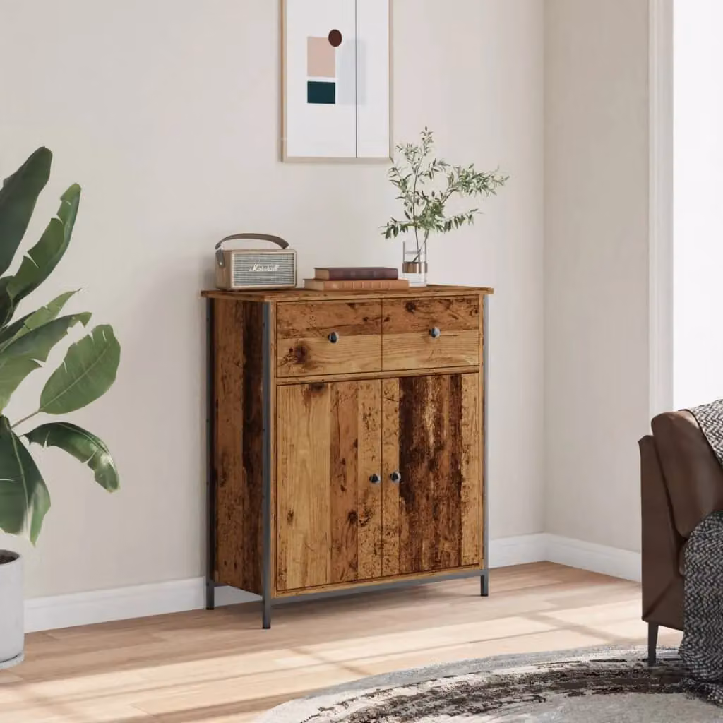 Berkfield Home Old Wood Sideboard in Brown, W/D/H: 70 x 41 x 56 cm – 3