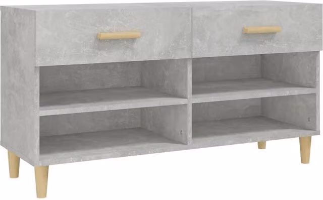 Berkfield Home Concrete Grey Shoe Cabinet W/D/H: 102 x 35 x 55 cm – 1