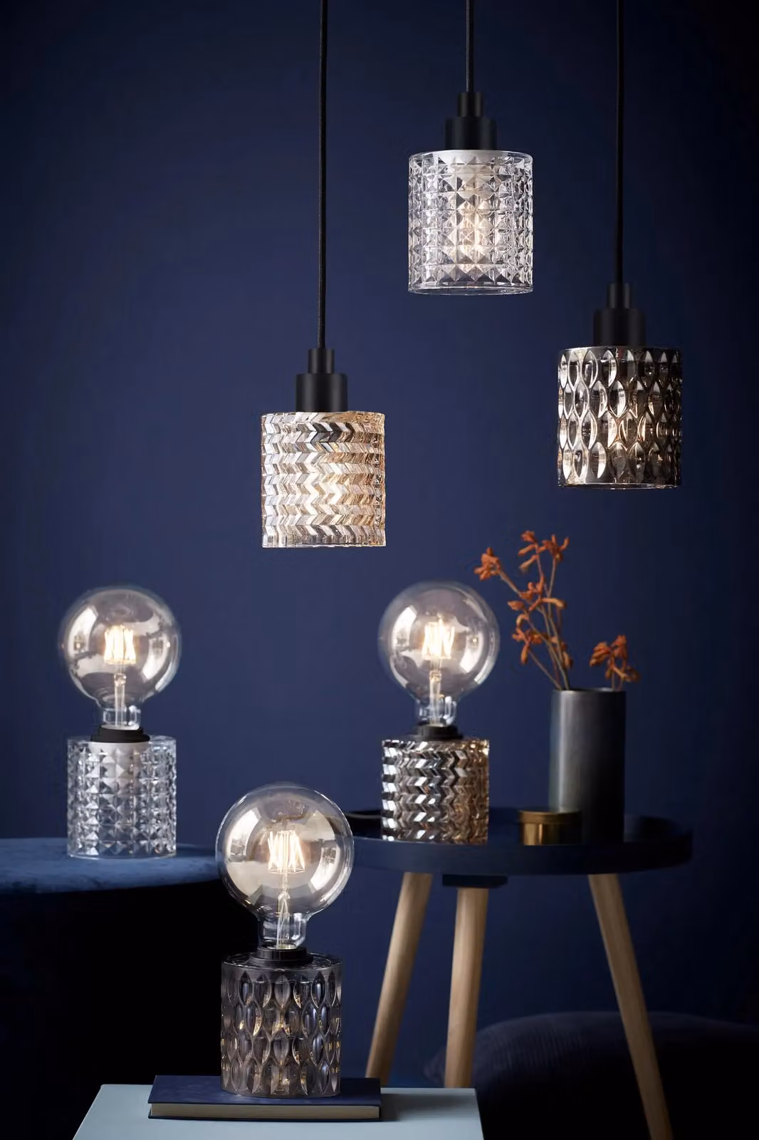 Nordlux Hollywood Amber Glass Pendant Light with E27 Socket – 2