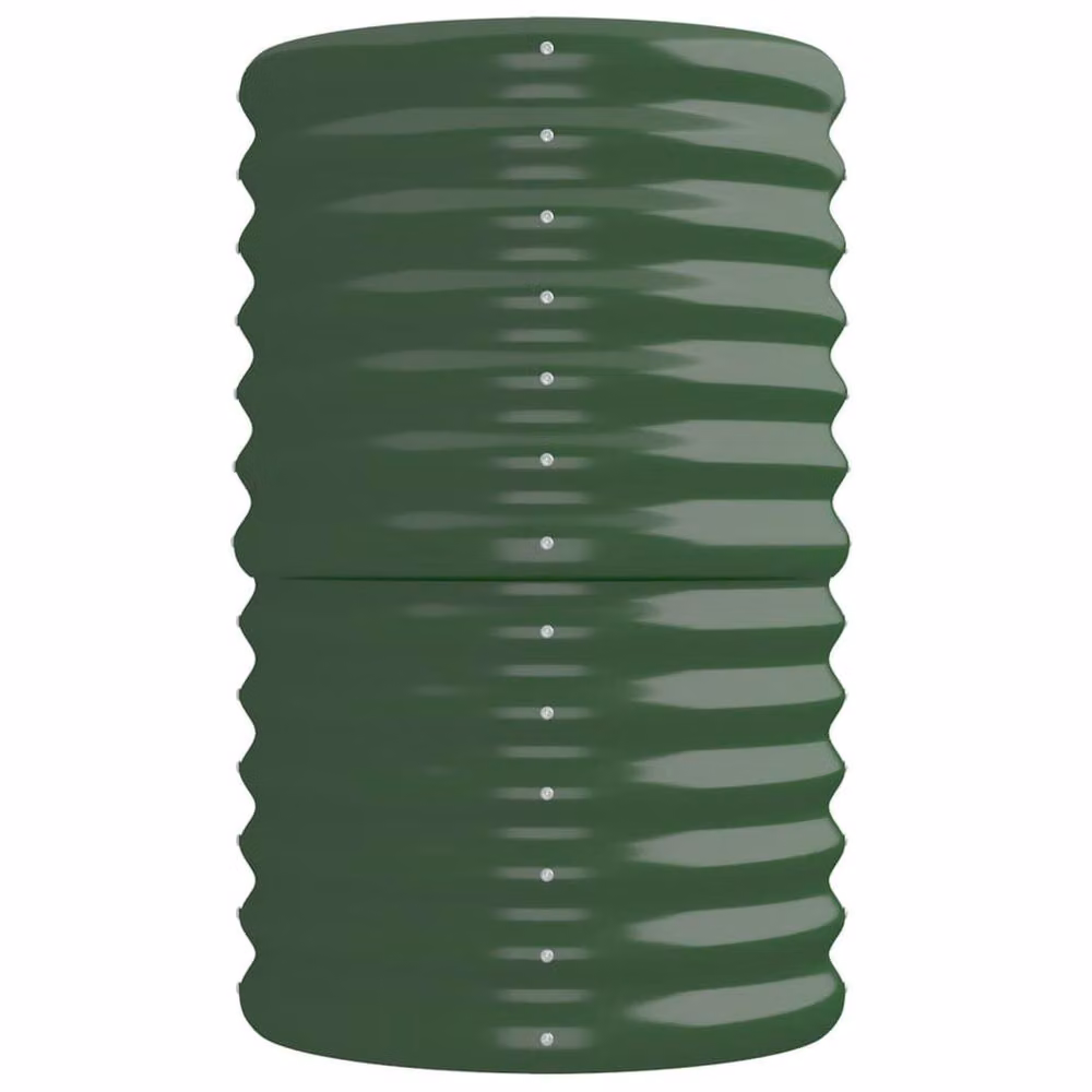 Berkfield Home Garden Raised Bed in Green Powder-coated Steel, W/D/H: 224 x 40 x 68 cm – 3