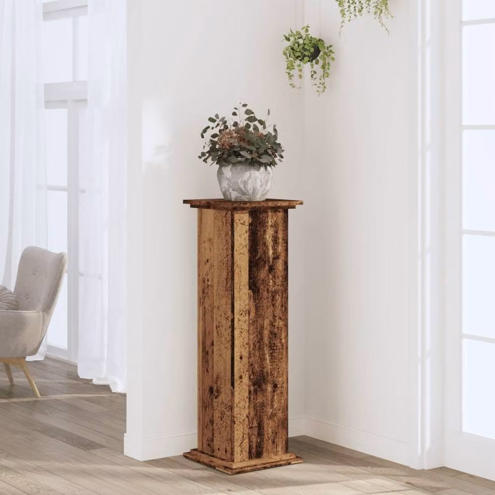Berkfield Home Modern Plant Stand in Brown Engineered Wood, W/D/H: 33 x 33 x 100 cm – 2