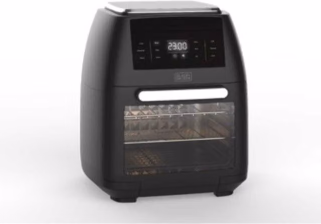Black+Decker 12L Digital Air Fryer Oven in Black