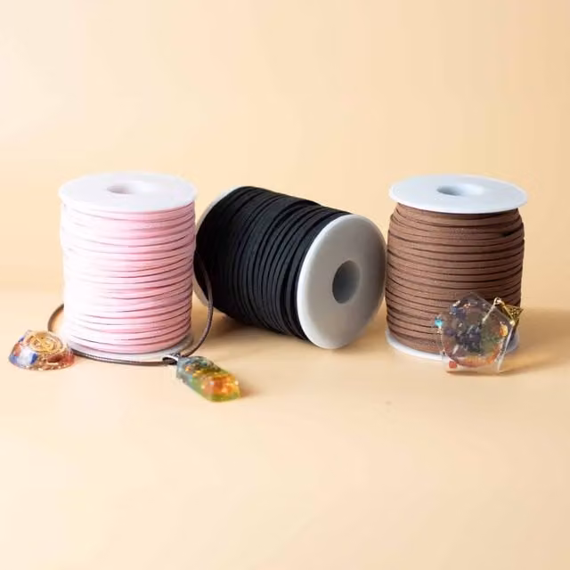 KDMK Brown Faux Suede Pendant Cable Fabric Roll