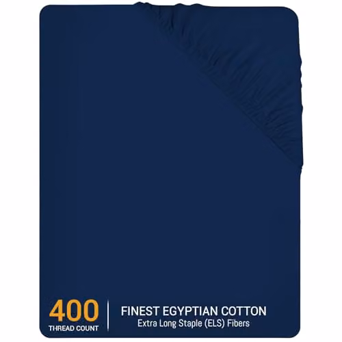 Pamposh Single Mako Satin Cotton Fitted Sheet, Blue, W/D/H: 90 x 190 x 35 cm – 2