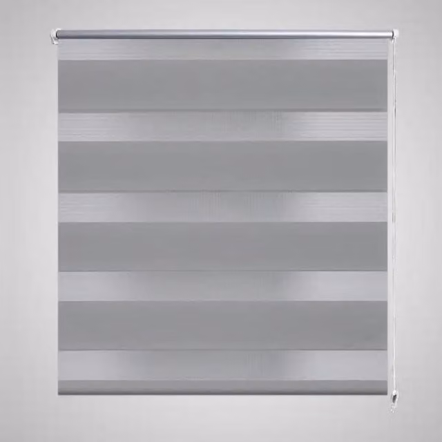 Berkfield Home Zebra Blind in Grey and White, W: 70 cm, H: 120 cm