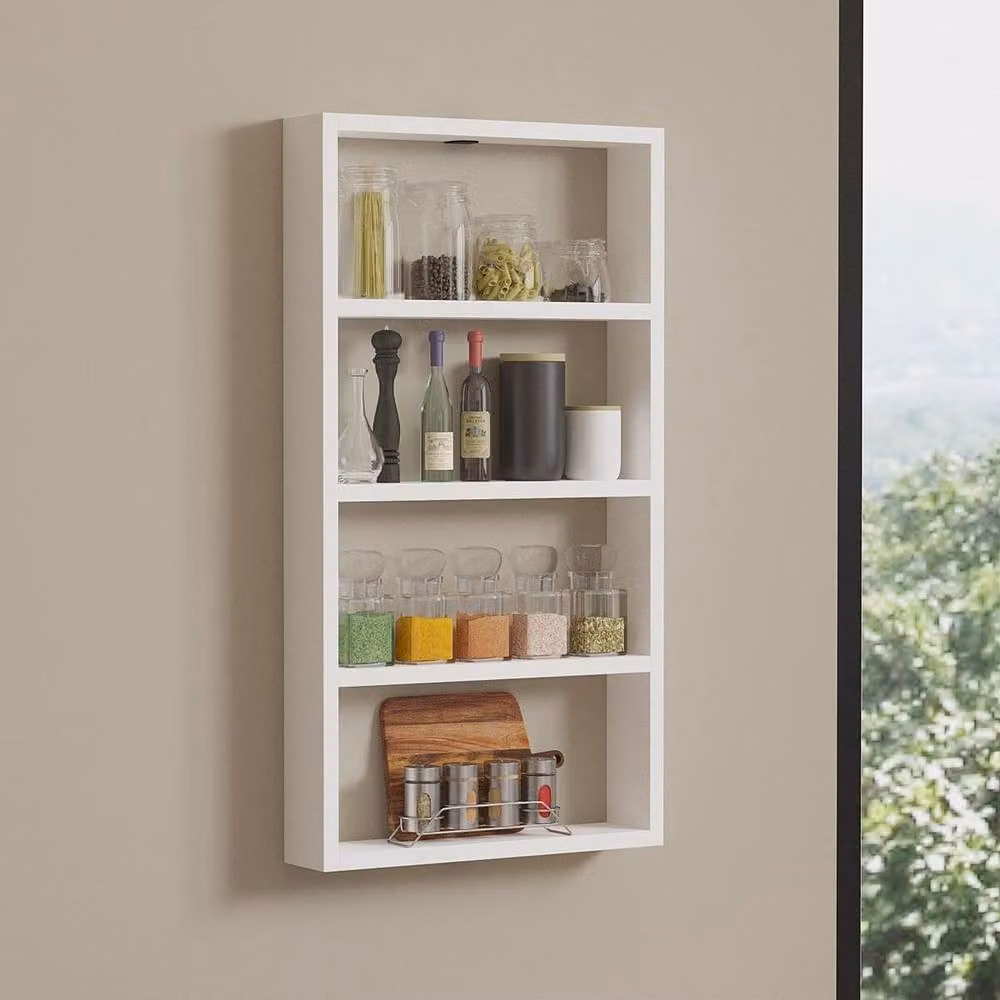 Calicosy LYA 4-Shelf Wall Mounted Shelf in White – 2
