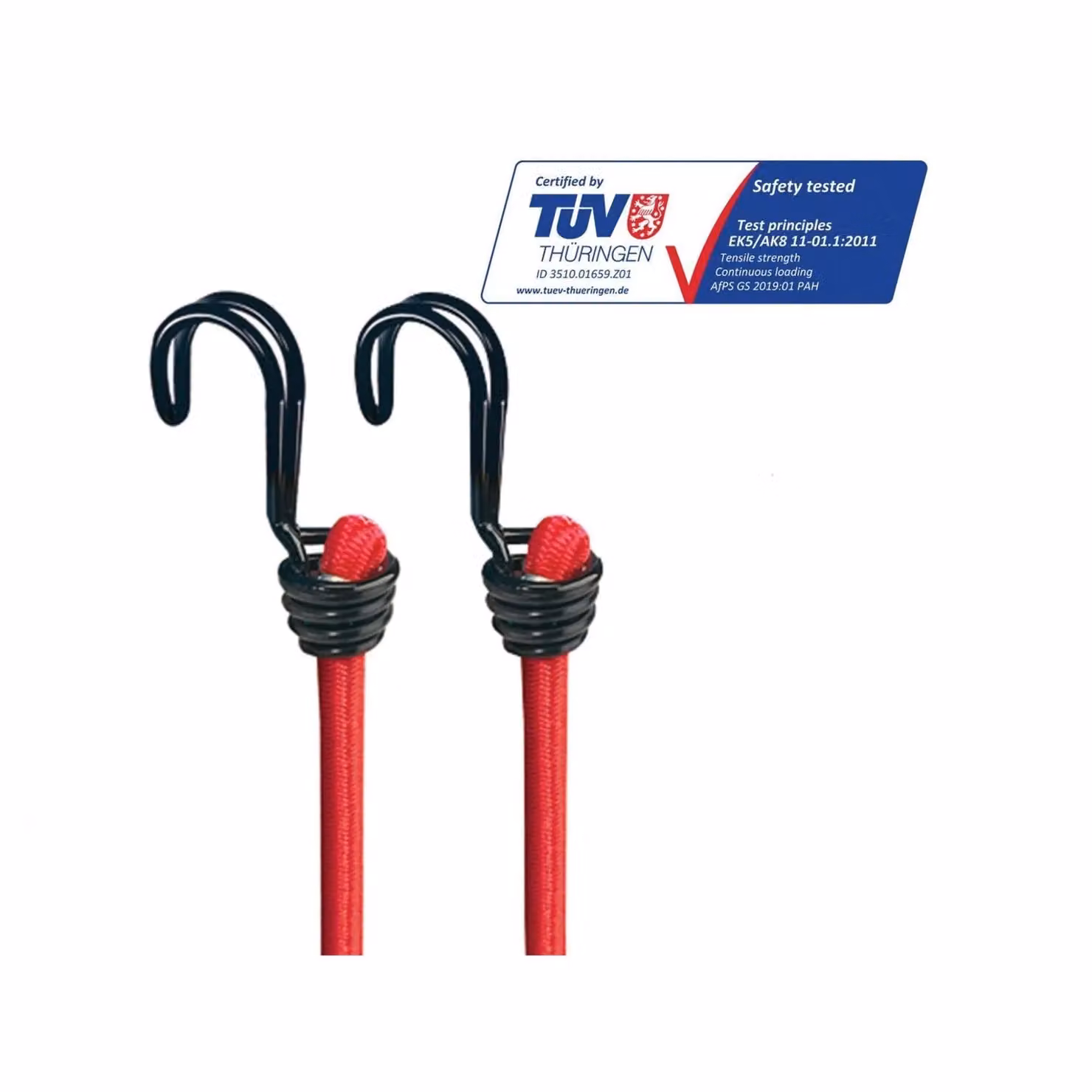 Master Lock Red Plastic Coated Steel Twin Wire Bungee Cords – 2