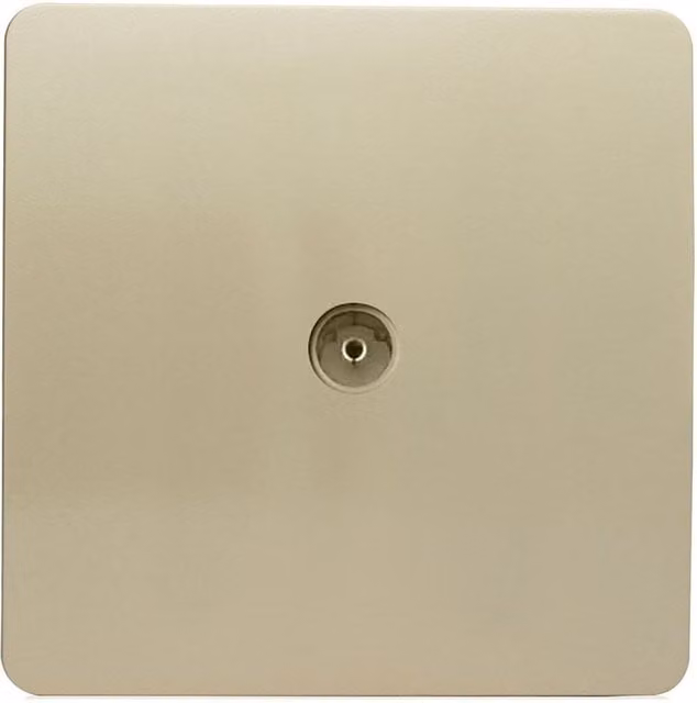 Trendi Switch 1 Gang Female Co-Axial Television Socket in Gold