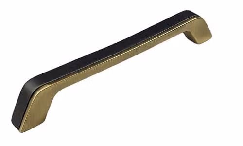 Golden Grace Zeta Shell Cabinet Pull Handles in Satin Brass and Matt Grey, 160mm